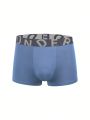 Men 4pcs Letter Graphic Tape Waist Boxer Brief