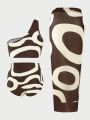 SHEIN Swim Vcay Plus Size Women's Geometric Print Swimsuit 3-Piece Set