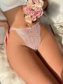 Women's Lace Triangle Panties Decorated With Bow Knot (Wedding Season)