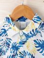 Baby Boy Tropical Print Shirt & Shorts