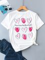 SHEIN LUNE Plus Size Heart Printed T-Shirt