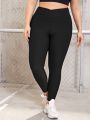 Yoga Basic Plus V Cut Waistband Sports Leggings