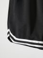 Teenage Boys' Sporty Knitted Striped Detail Shorts