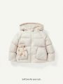 Cozy Cub Baby Girl Casual Thick Padding Teddy Bear Doll Decor Hooded Coat