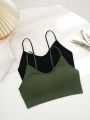 Women'S Solid Color Bra Set (3pcs)