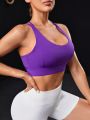 SHEIN Yoga Basic Seamless Yoga Tank Top For Women, Sports Bra With Shockproof Function For Fitness Yoga Clothing