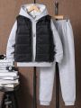 Teen Boys' Padded Vest And Hooded Sweatshirt Set