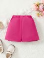 Baby Girls' Pink Skirt Pants With Bowknot Decoration