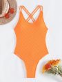 SHEIN Swim BAE Women's Textured One-Piece Swimsuit