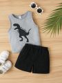 Baby Boy Dinosaur Print Tank Top & Shorts