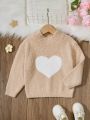 Cute Casual Heart Pattern Girls (toddler) Sweater