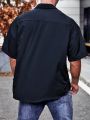 Manfinity Hypemode Men's Plus Size Solid Color Short Sleeve Shirt