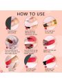 aviland Acrylic Powder Set Starter - 36 Colors Clear Red Acrylic Powder for Nails Rose Set Spring Summer Easy to Use Polymer System for Nail Extension Nail Carving DIY Nail Art No Need Nail Lamp