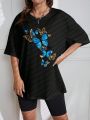 Butterfly Pattern Short Sleeve Women's T-shirt