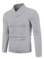 Manfinity Homme Men's Slim Fit Cable Knit Fleece-lined Sweater