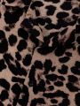 SHEIN Teen Boys' Casual Leopard Print All Over Short Sleeve Shirt