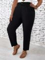 Plus Size Women'S Solid Color Tapered Pants