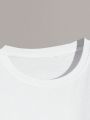 Men's Plus Size Emoji Print T-shirt And Shorts Set