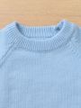 Newborn Baby'S Solid-Colored Sweater Set For Fall And Winter