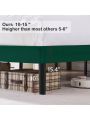 Flolinda King Bed Frame Upholstered Platform King Size Bed Frame with Headboard Strong 42pcs Slats, No Box Spring Needed, Easy Assembly Green