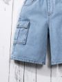 Girls' Straight Leg Jeans With Small Flap Pockets