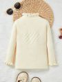 Baby Girls' Solid Color Ruffle Collar Sweater