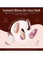 modelones Gel Nail Polish Kit -6 Colors Nude Gel Polish Set Raspberries Purple Neutral Brown Pearl Glitter Nail Polish Gel Soak Off LED Starter Gel Nail Kit Manicure DIY Nail Art Salon Home Gift