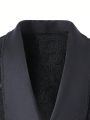 Tween Boy Solid Shawl Collar Jacquard Blazer & Suit Pants