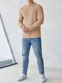 Manfinity Men Solid Ribbed Knit Tee