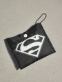 SUPERMAN X SHEIN Superman Print Fashionable Black Tote Bag