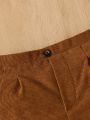 SHEIN Baby Plicated Detail Button Detail Shorts