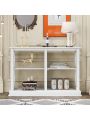 Console Table with 3-Tier Open Storage Spaces and 