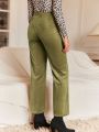 SHEIN Frenchy Women's Double Breasted Straight Leg Pants