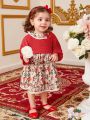 Fashionable Casual Princess Floral Elegant Printed Dress For Baby Girls