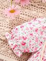 Baby Ditsy Floral Puff Sleeve Dress & Accessory Bag