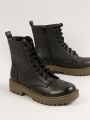 Chunky Sole Stitch Detailing Combat Boots