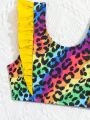 Girls' (little) Swimsuit Set, Random Printed Pattern