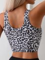 SHEIN Swim Classy Ladies Leopard Print Sleeveless Bikini Set