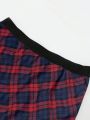 Plus Size Women's Plaid Midi Skirt