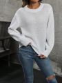 Solid Color Drop Shoulder Sweater