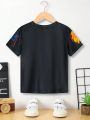 SHEIN Kids Cooltwn Fashionable Street Style T-Shirt For Toddler Boys