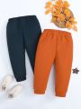 Infant Boys' Simple Comfortable Houndstooth Pattern Bottoms Two-Piece Set, Autumn And Winter