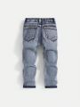 SHEIN Little Boys' Distressed Jeans