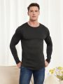 Men Solid Round Neck Lounge Tee