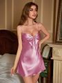 Knot Front Satin Cami Nightdress