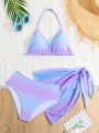 Tween Girl Gradient Swimsuit Set