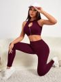 Yoga Sxy Cut Out Zip Up Sports Set