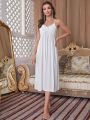 Butterfly & Floral Embroidery Lace Trim Sleep Robe & Cami Nightdress