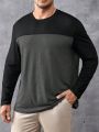 Manfinity Homme Men's Plus Size Color Block T-Shirt