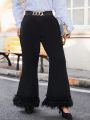 Women's Plus Size Solid Color Flared Pants